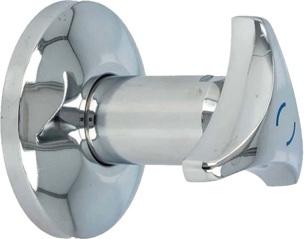 tecuro Hahnoberteil Sanitäroberteil 1/2 Zoll, mit Griff und Rosette, für Unterputz-Ventile - blau