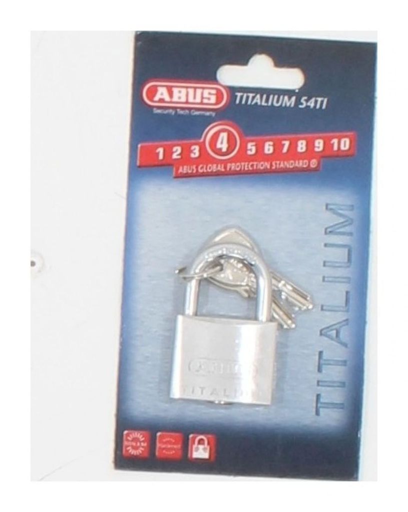 ABUS Schloß, Schloss, Vorhängeschloß Titalium-Vorhangschloss 54TI/40 56967 40 mm