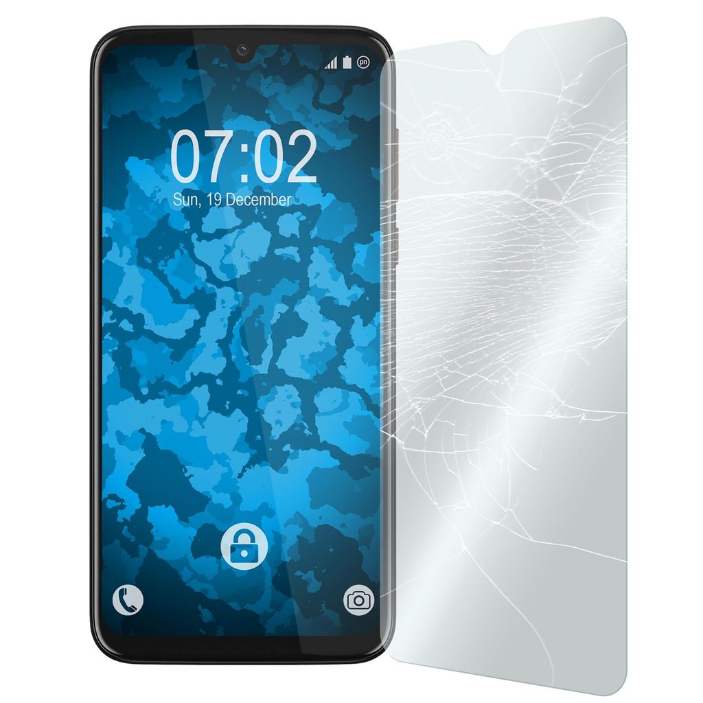3er-Pack PhoneNatic Glas-Folie klar kompatibel mit Motorola Moto G8 Play - Panzerglas für Moto G8 Play