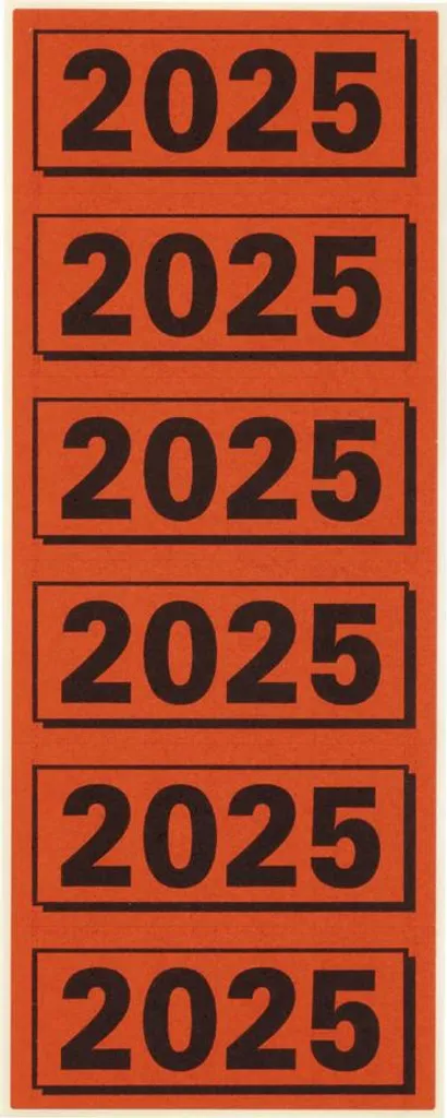 Étiquette Elba 400189621 pour classeur rouge 2025 de 57x25 mm