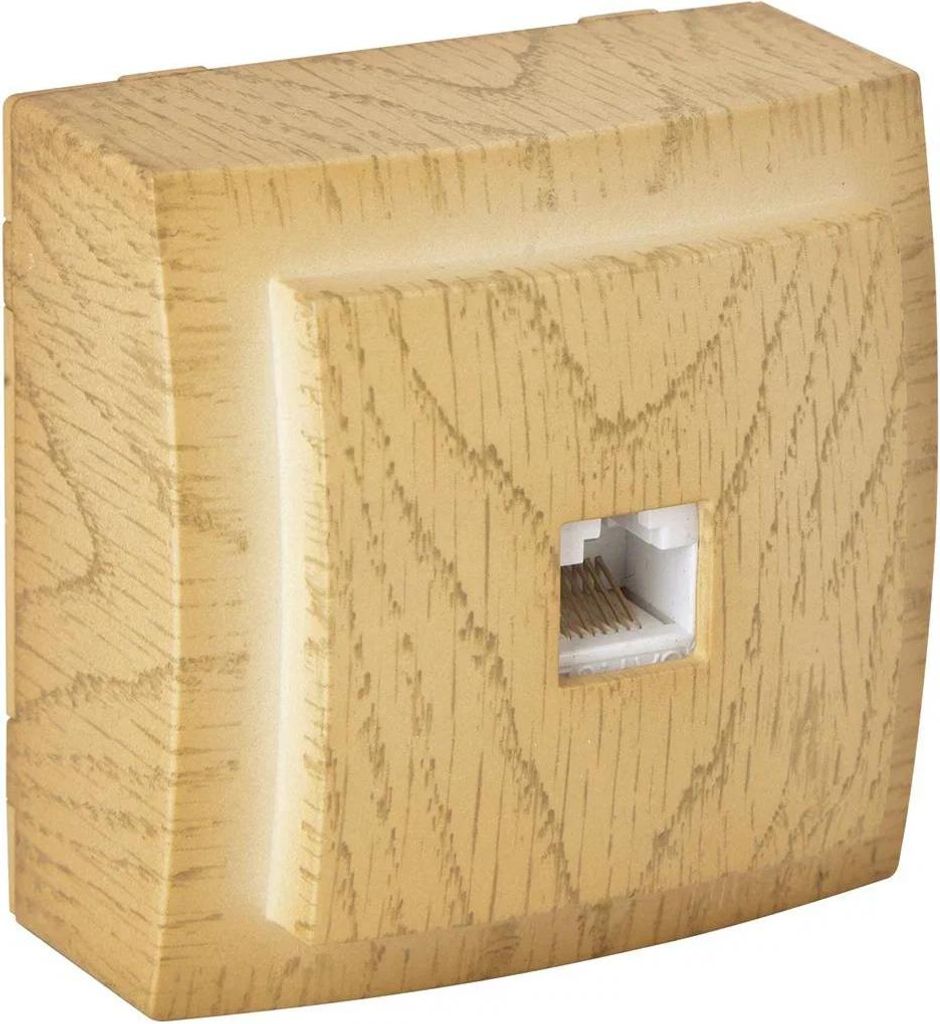 Telefondose Ahorn Holzoptik – Aufputz IP20 Innen – Themis