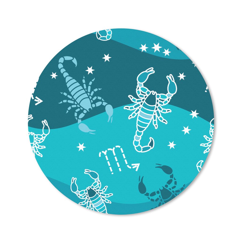 MuchoWow Mauspad Mousepad Skorpion - Tierkreiszeichen - Muster 50x50 cm - Mousepads - Maus Mat - Pad - Mausunterlage - Vinyl