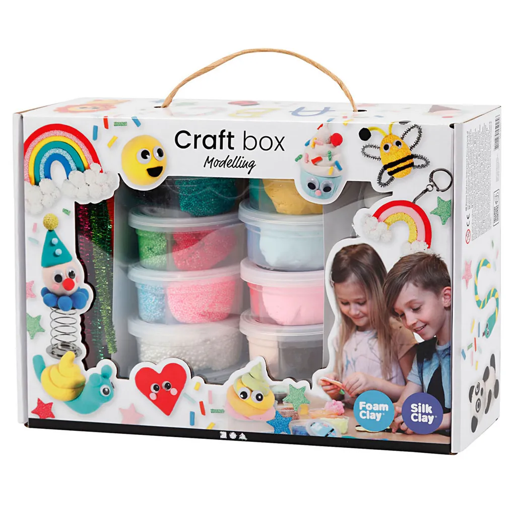 Set d'argile mousse et soie pour décorer cadres, boîtes et figurines