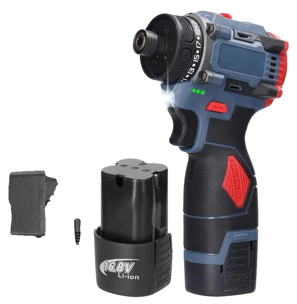 Tournevis sans balais Type B EU-b avec fonction perceuse et vitesse réglable