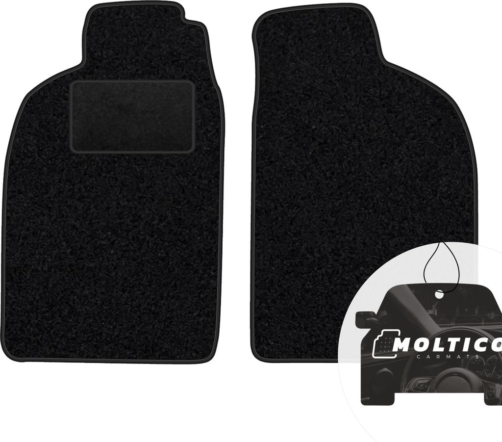 moto-MOLTICO Vorne Fußmatten Auto Velours Autoteppiche Schwarz Automatten Set 2-teilig passend für Opel Monterey Isuzu Trooper