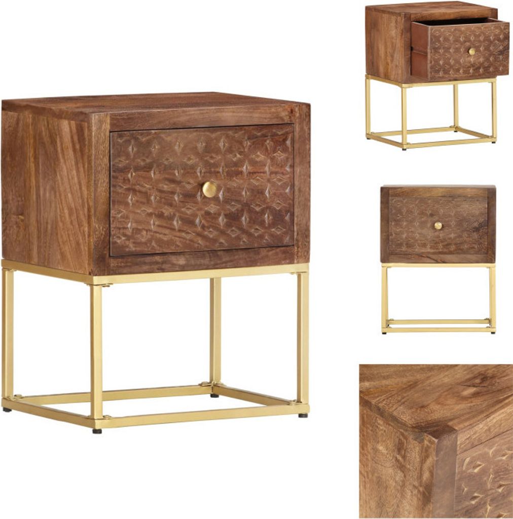 vidaXL Nachttisch 40x30x50 cm Mango Massivholz - Nachttische