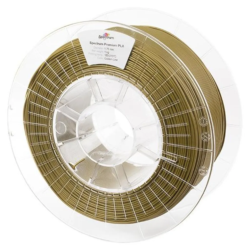 Filament 3D PLA Spectrum 80005 pour Objets Décoratifs et Maquettes Or