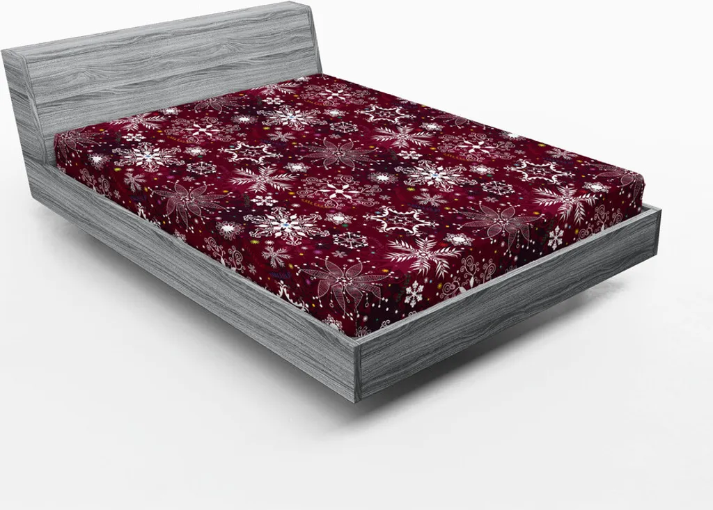 Drap-housse 180x200 motif Noël pour décorer votre chambre en hiver