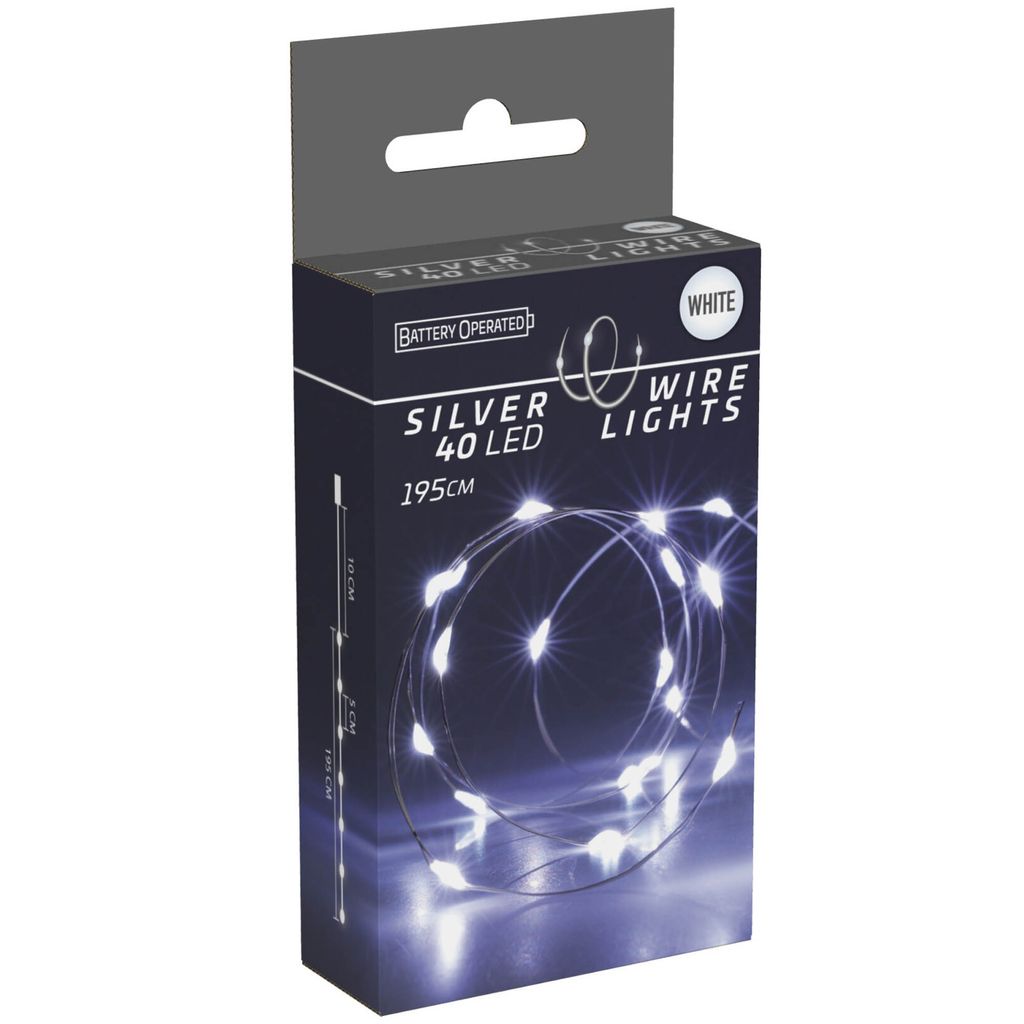 A product box for LED wire lights.