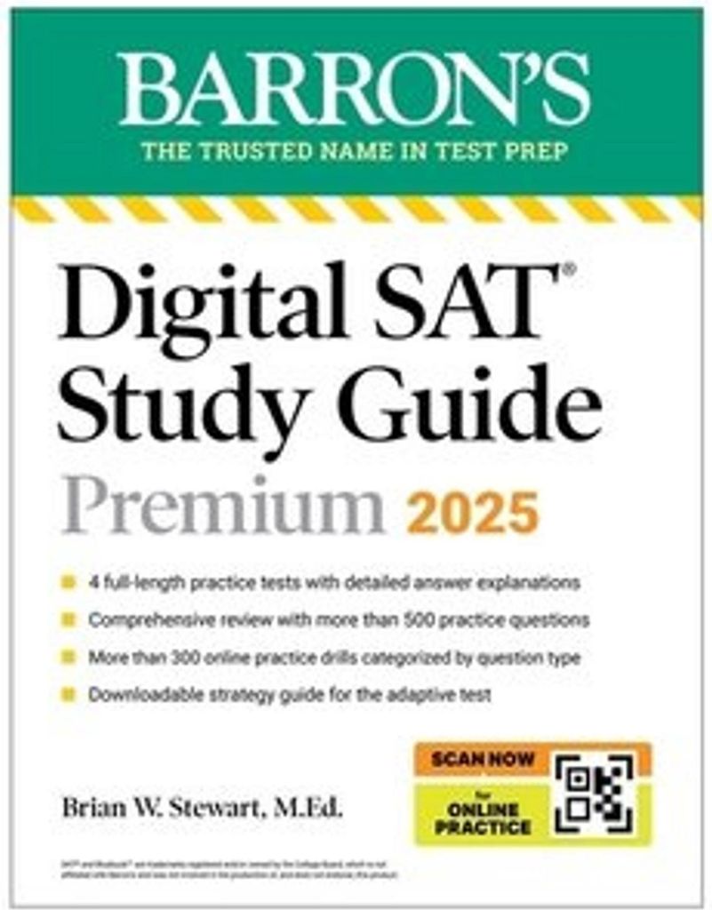 Digital SAT Study Guide Premium, 2025: 4 Practice Tests + Produktbild 