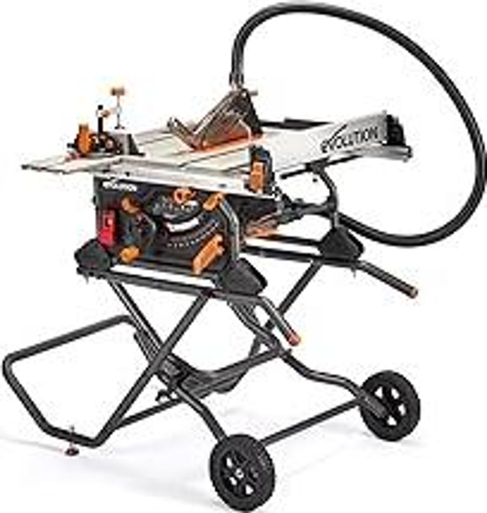 Evolution Power Tools R255TBLX+ tischkreissäge, Tischsäge Multimaterial Saw Blade Cuts Wood Metal Plastic 45? Chamfer +/- 60? Mitre Angle 87 mm C...