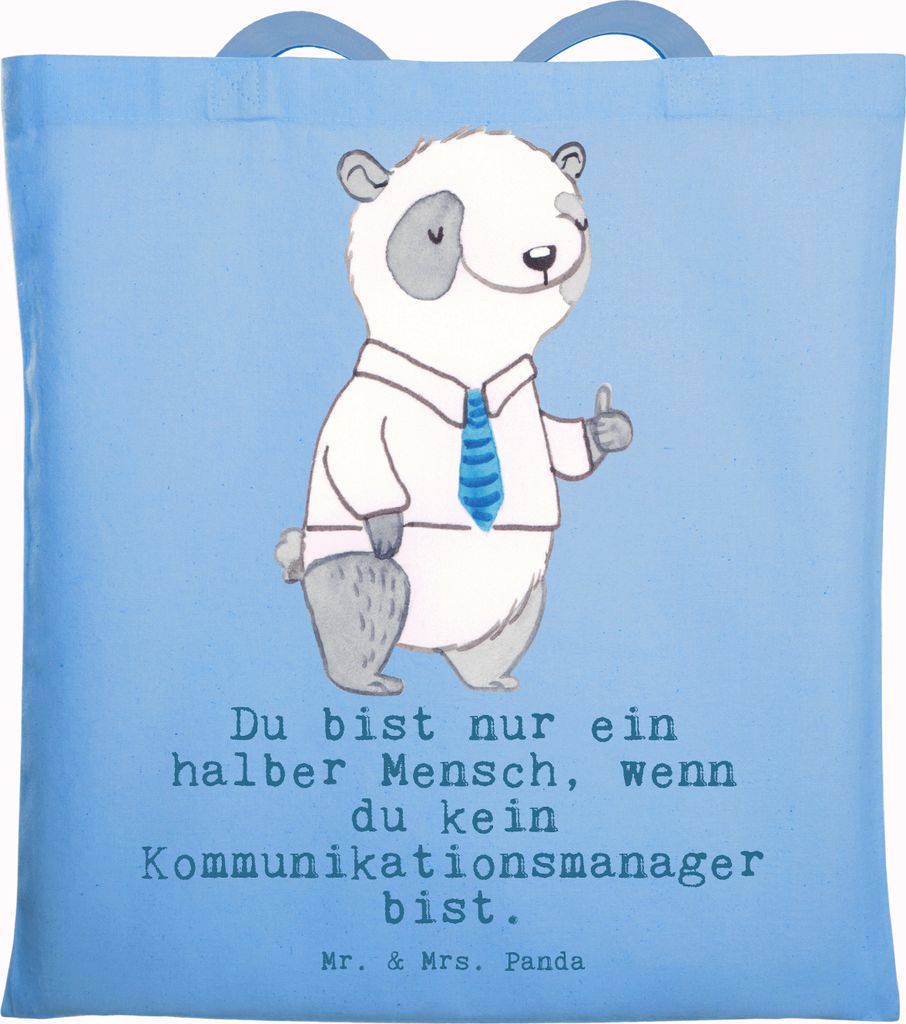 Mr. & Mrs. Panda Tote Bag Kommunikationsmanager Herz - Sky Produktbild 