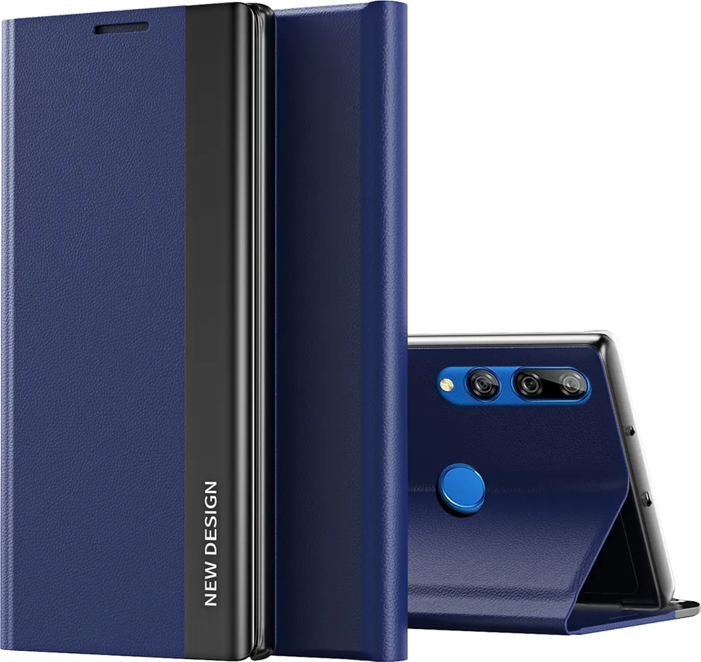 Cover LaimTop Huawei Y9 Prime 2019 | Protezione 360° Portafoglio Blu