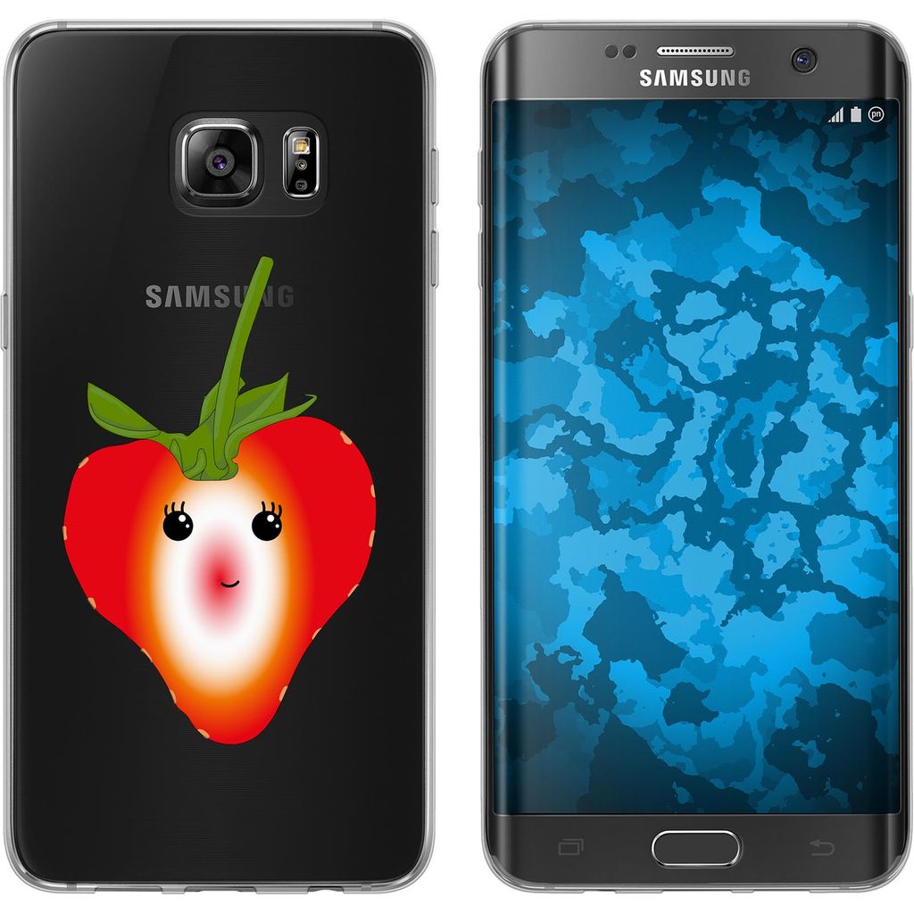 PhoneNatic Case kompatibel mit Samsung Galaxy S7 Edge Silikon-Hülle Sommer Erdbeere M4