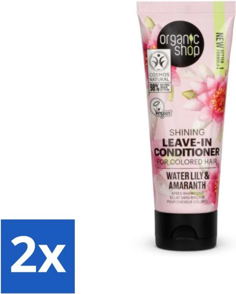 Super Offerta 2x Balsamo Leave-In Organic Shop Ninfea Amaranto
