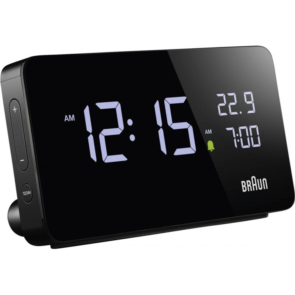 Braun Uhren Tisch-/Weckuhr, digitale Anzeige, Datumsanzeige, Weckfunktion, Beleuchtung (67707)