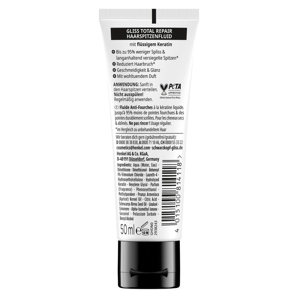 Gliss Kur Haarspitzenfluid Oil Nutritive mit Pflege Ölen 50ml 5er Pack