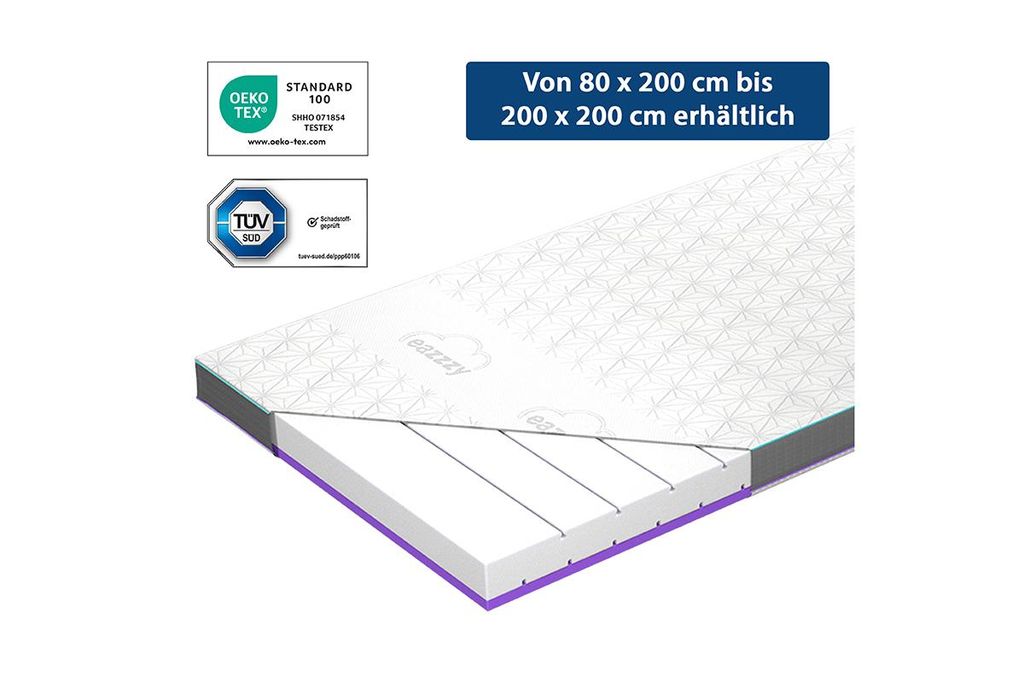 Genius eazzzy Topper Deluxe Clima Control, 11 CM hoch, Matratzentopper mit Kühleffekt, Cooling Wendetopper, atmungsaktive Betttopper 80 x 200 x 9 cm