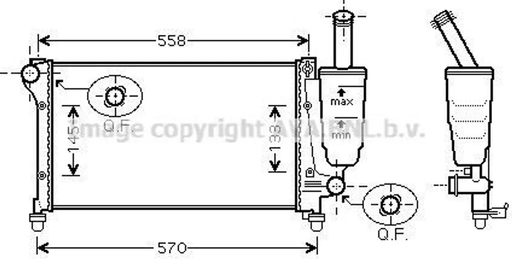 Radiateur moteur PRASCO FT2291 pour Fiat Panda OE 46798741
