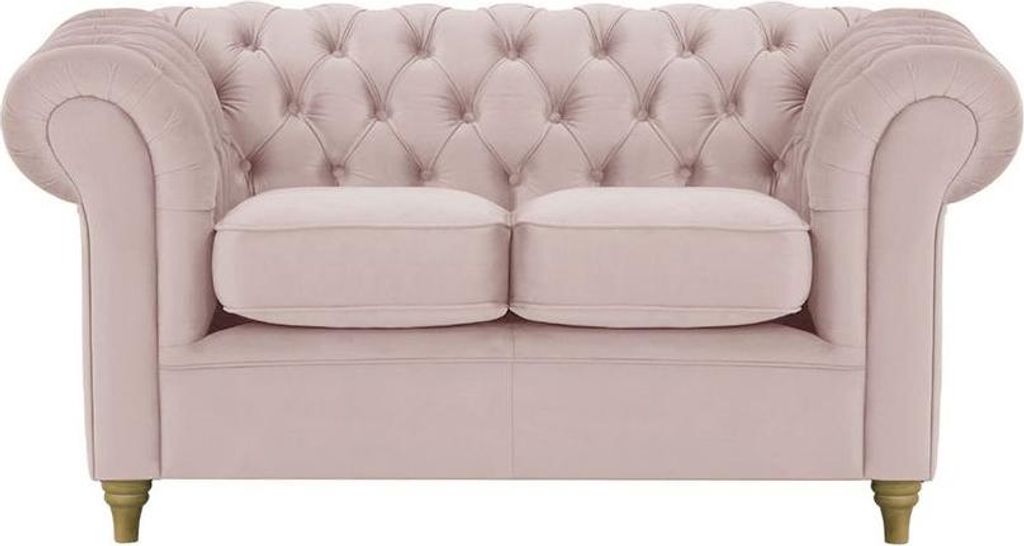 Zweisitzer-Sofa Chesterfield-Velluto 14-wax black