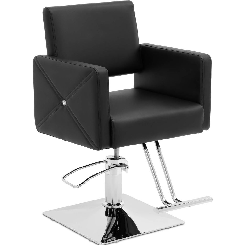 Expondo physa Friseurstuhl Carlisle mit Fußstütze - Sitzhöhe 45 - 55 cm - 150 kg - Schwarz