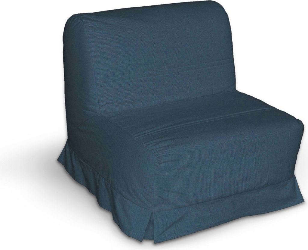 Dekoria Bezug für Lycksele Sessel mit Kellerfalten, Dunkelblau, Bezug für Lycksele Sessel