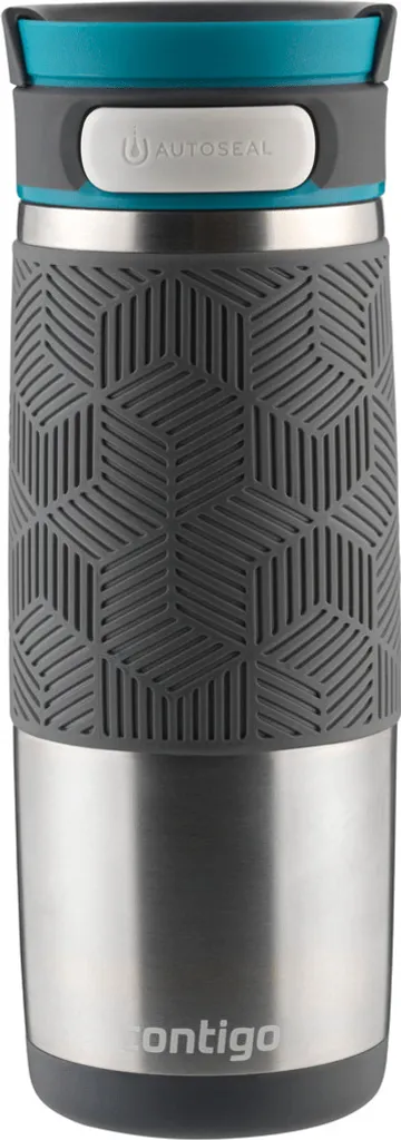 Mug étanche ContiGo! Metra 470ml argent : fini le café renversé en sac