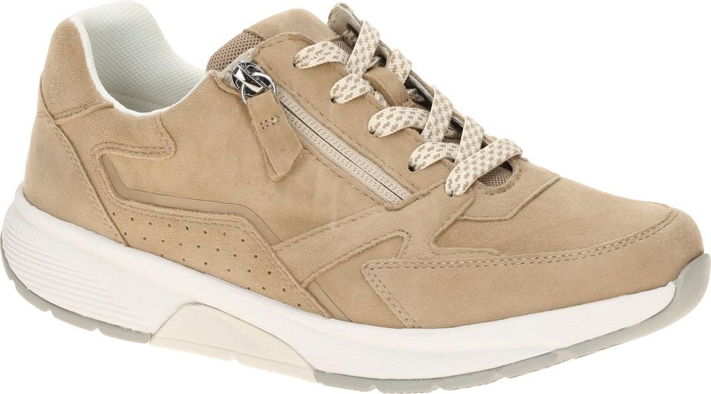 Gabor ROLLINGSOFT Damenschuhe - bequeme Schnür- Halbschuhe beige NEU