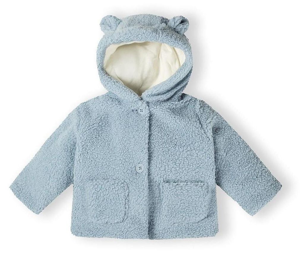 Minoti Sportjacke wattiert Kapuze Blau Gr. 62 für Jungen