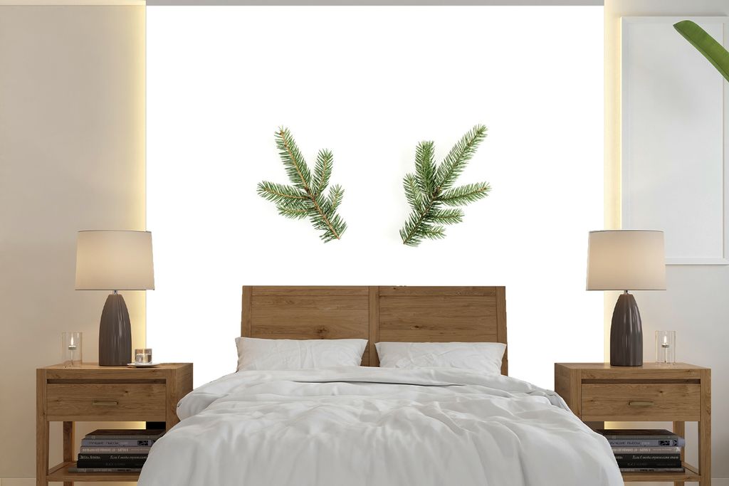 MuchoWow Fototapete für Wohnzimmer oder Schlafzimmer Wandtapete Vinyl Motivtapete Weihnachten - Winter - Rentier - 280x280 cm - Hintergrundbild