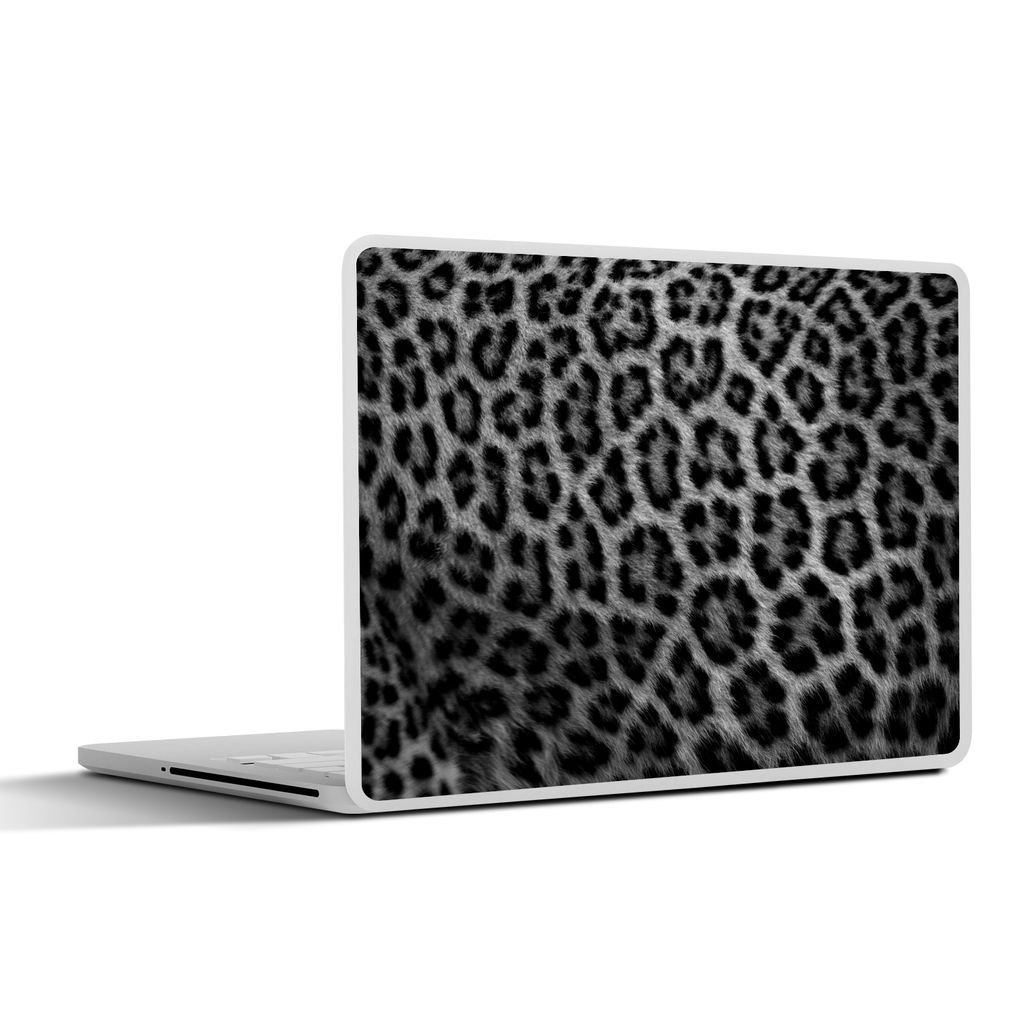 MuchoWow Laptop Aufkleber Sticker Cover Pantherdruck - schwarz und weiß 31x22.5 cm - Laptop-Deko