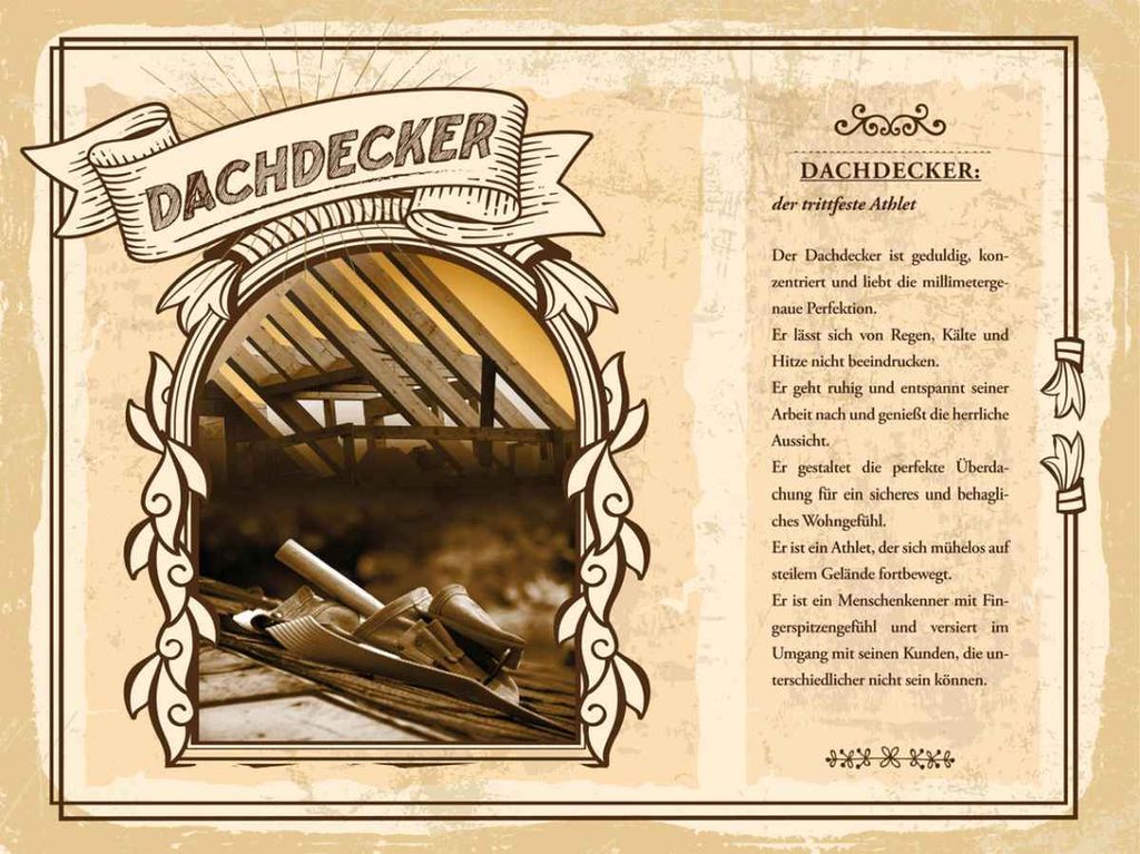 vianmo Holzschild 30x40 cm Dachdecker trittfeste Athlet Beruf Arbeit