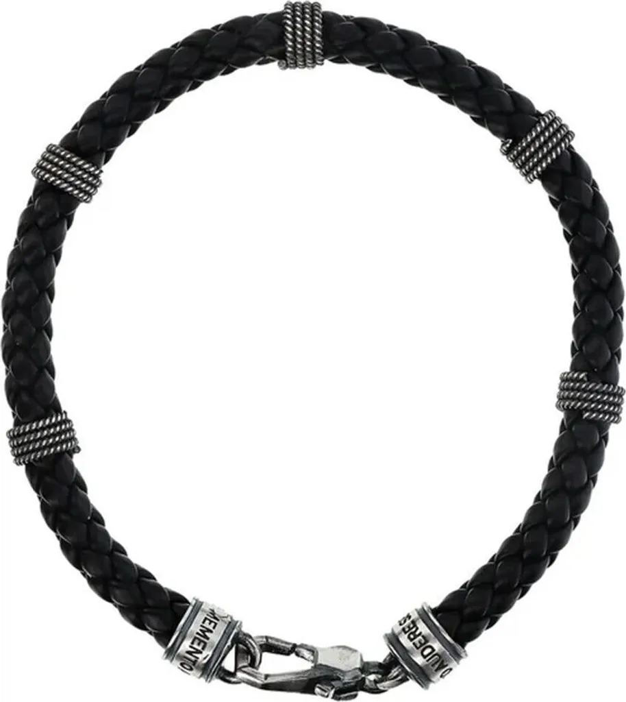 Bracelet Albert M. WSOX00605.BLK en Argent Massif et Texture Noire