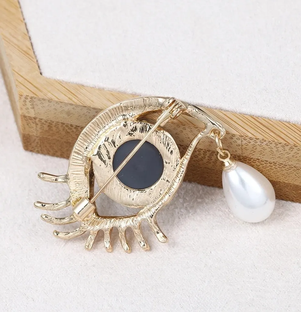 Offerta Spilla Camerazar Angel Eye Argento Perla e Zirconi - Top Quality - 6