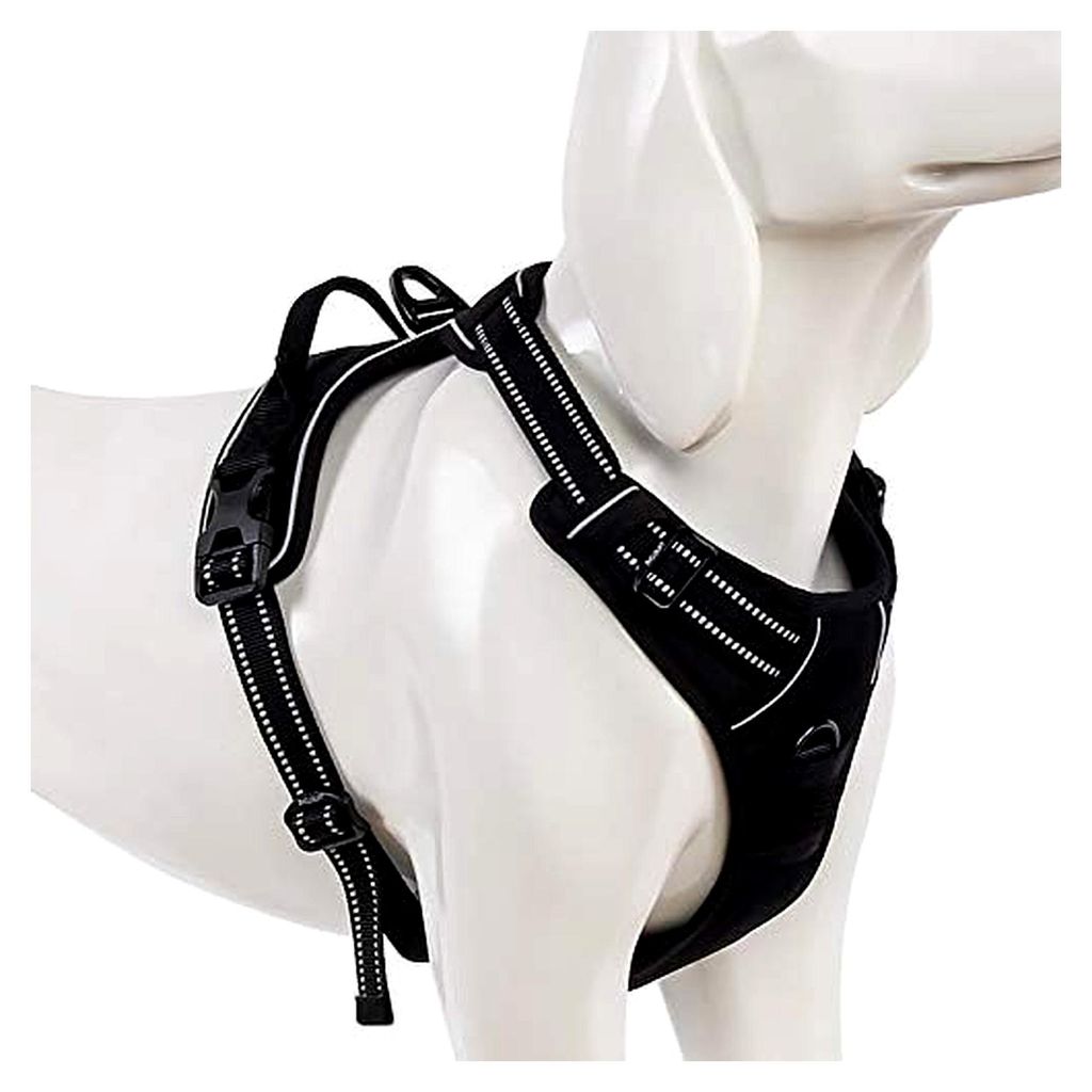 Truelove Hundegeschirr No-Pull Reflektierend Verstellbar mit 2 Leinenclips und Steuergriff für kleine bis große Hunde