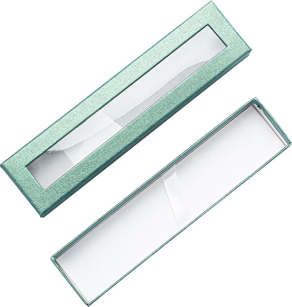 Exquisites Bleistiftkoffer -Auskleidungs -Designpapier sichtbares transparentes Fenster -Stift -Geschenke für täglich-Grün