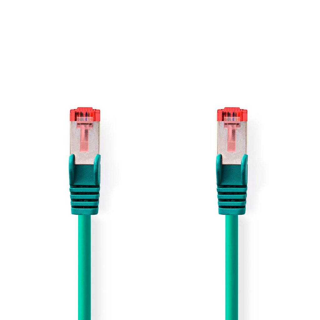 Nedis CAT6-Netzwerkkabel - RJ45 Stecker - RJ45 Stecker - S/FTP - 0.25 m - Rund - LSZH - Grün - Label