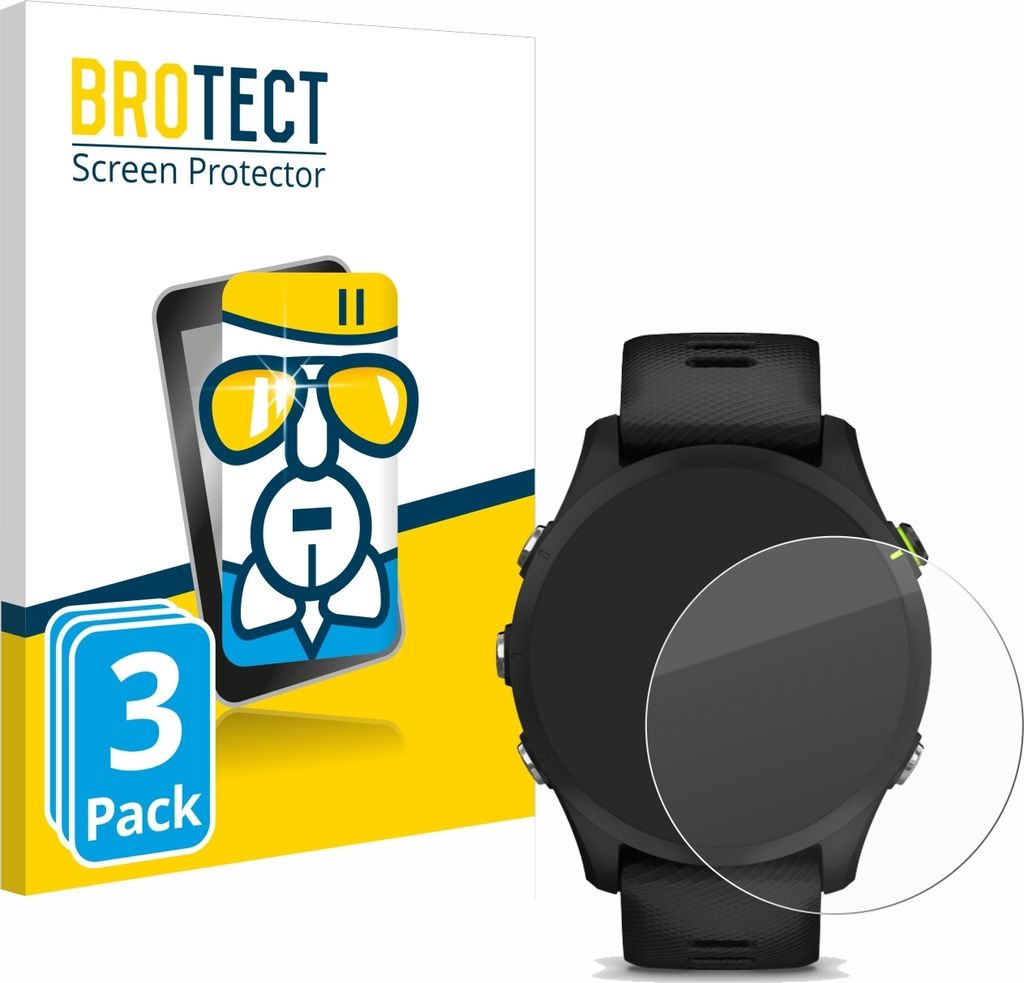 3x BROTECT Schutzglas für Garmin Forerunner 255 Music Schutzfolie Panzer Folie Glas Display Schutz klar
