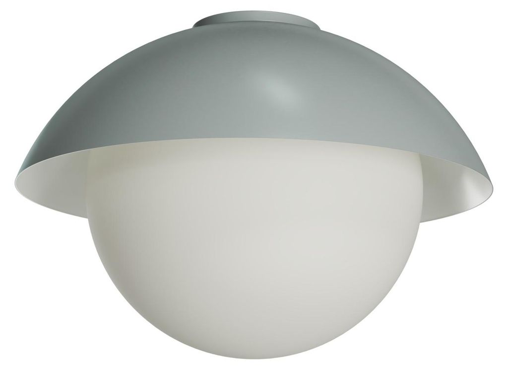 OSMONT LUK60516 LUKIDA 3 Decken-/Wandleuchte aus Glas, grau/weiß, IP65, 4000 K, 27 W LED