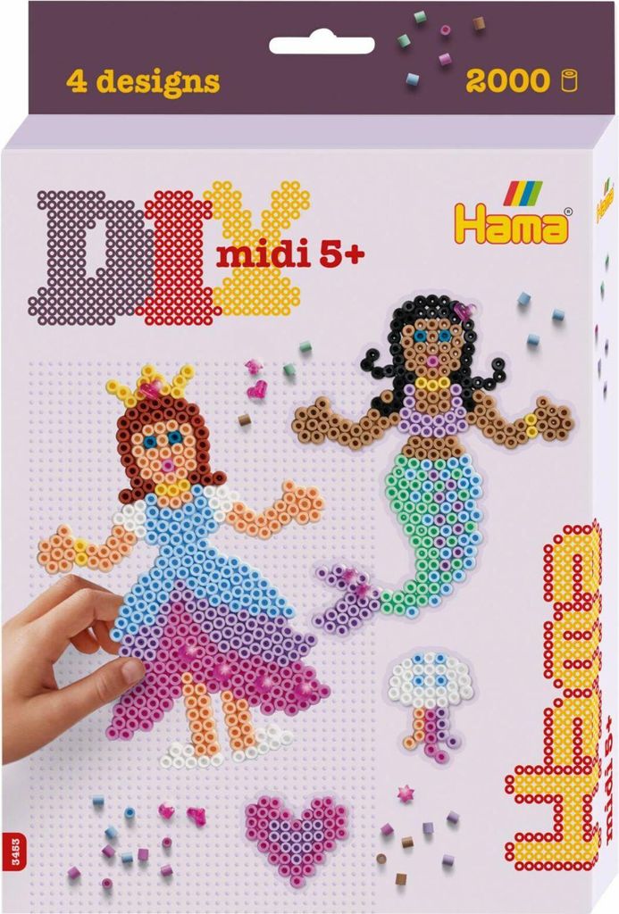 Hama kl. Geschenkpackung Prinzessin & Meerjungfrau Midi-Bügelperlen