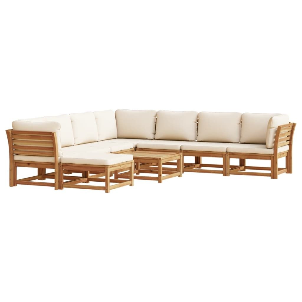 "2026 MODERNE"Gartenmöbel - Outdoor-Lounge - 9-tlg. Garten-Lounge-Set/Gartensofa-Set - Outdoor-Lounge-Set - mit Kissen Massivholz Akazie - Garteng...