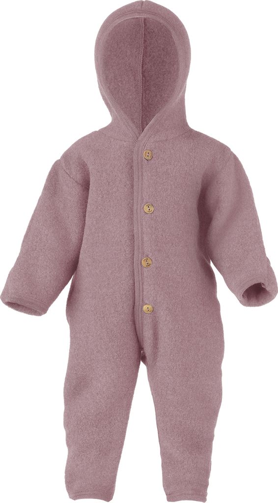 Engel Baby-Overall mit Kapuze, Holzknöpfen und Umschlag