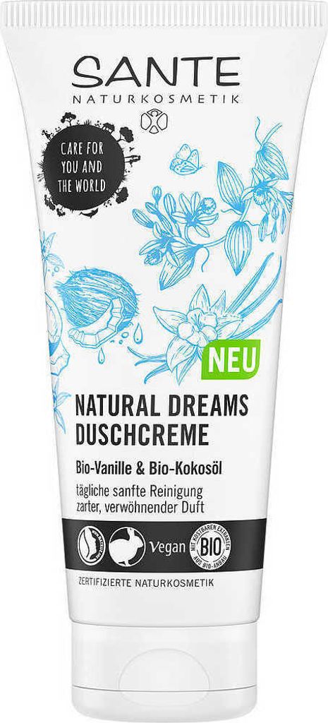 Sante Naturkosmetik Duschcreme Natural Dreams Bio 200ml Produktbild 