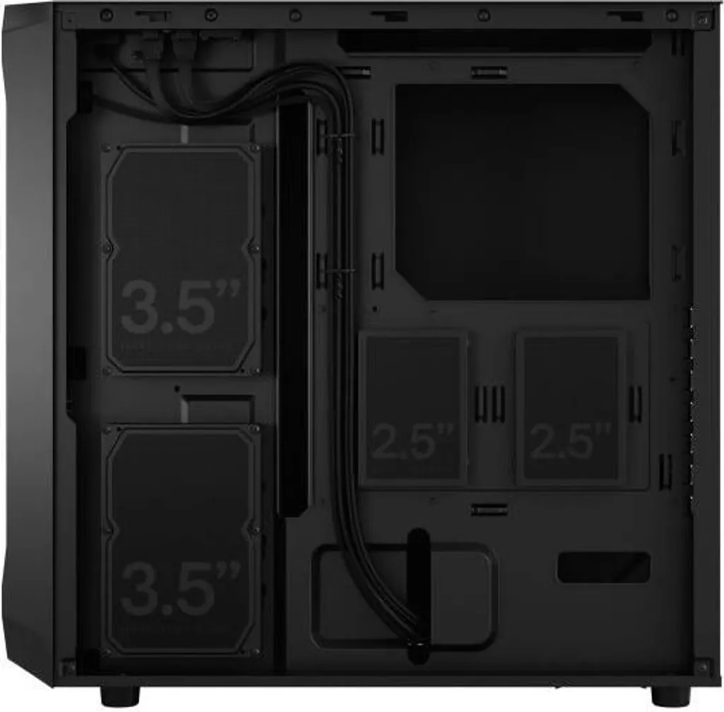 Case Fractal Focus 2 Nero Solido | Midi Tower ATX Airflow Ottimizzato - 10