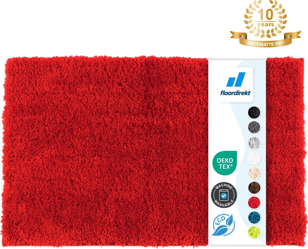 Tappetino Bagno Rosso 50x60 Sky - Asciugatura Rapida e Sicuro