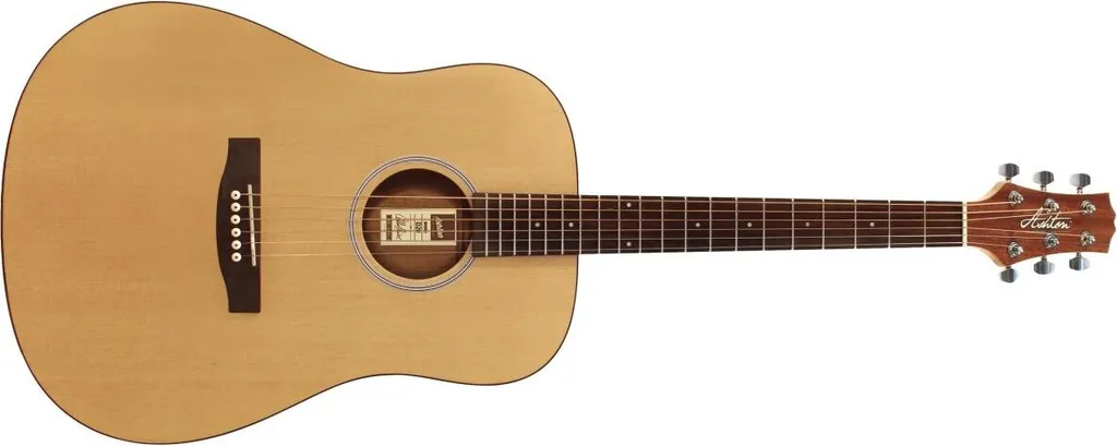 Guitare Ashton D20S NTM avec table en épicéa massif de style folk