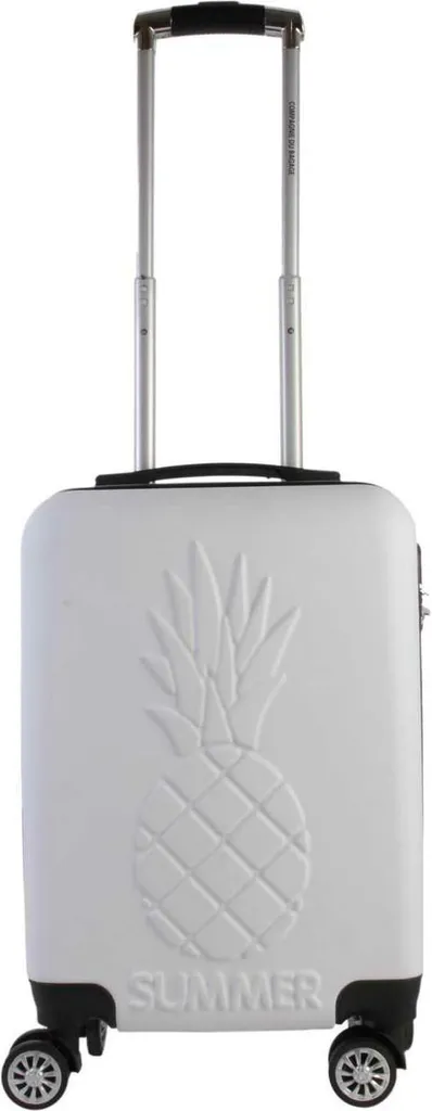 Trolley HowHomely ESTATE Bianco | Bagaglio a Mano Leggero Ruote 360°