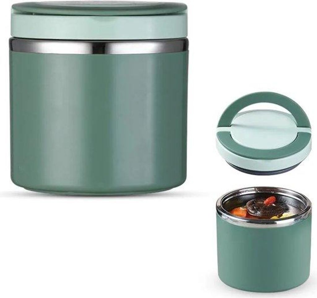 Isolierte Speisebehälter aus Edelstahl 1000 ml, Kinderfutterwärmer, isolierter Speisebehälter mit Griff, isolierte Lunchbox, hält Speisen warm.