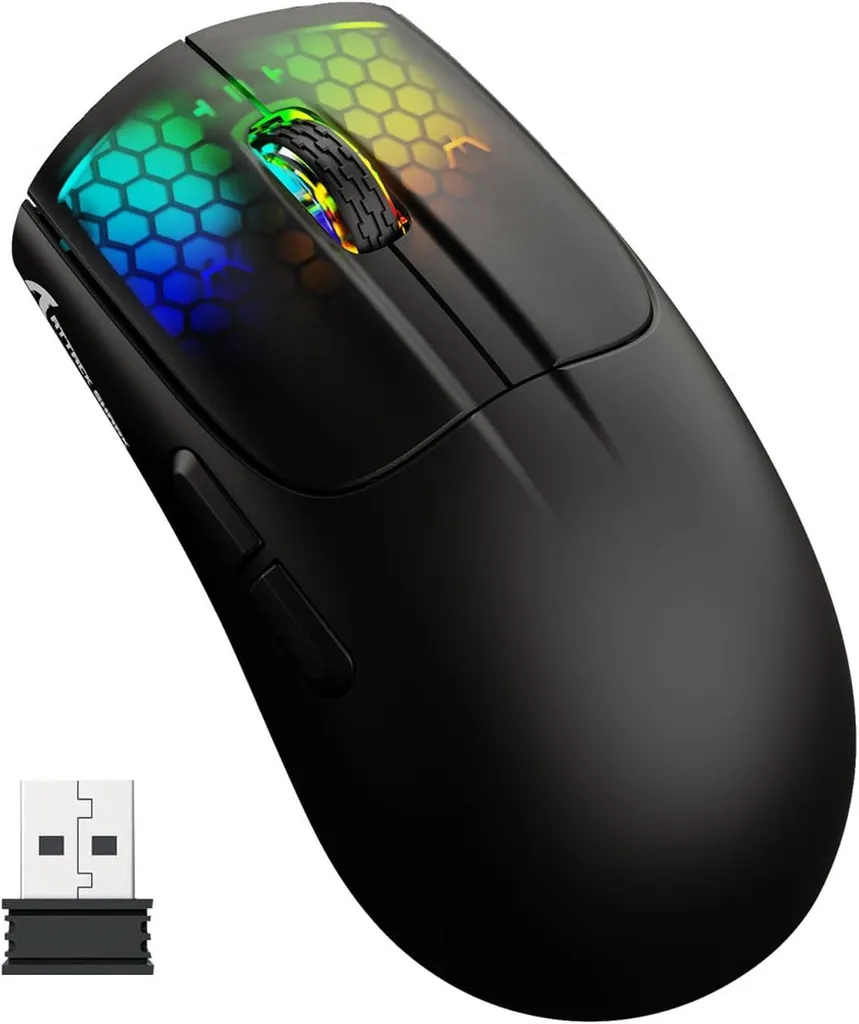 Mouse Wireless Ultraleggero 49g Bluetooth 5.0 PAW3312 per Ufficio