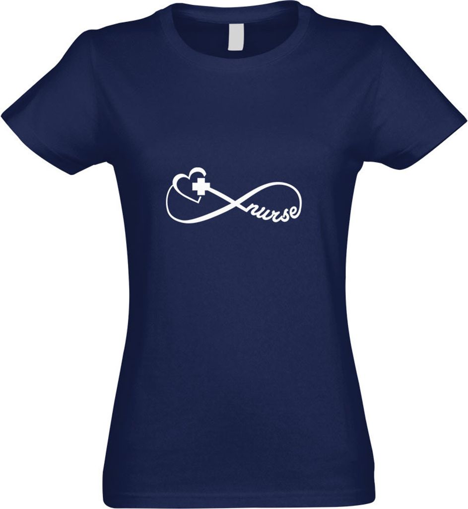 Kiwistar - T-Shirt tailliert - Damen - Navy - Krankenschwester - Nurse - mit Motiv Bedruckt - Funshirt Design - Sport - Freizeit - Damen - L